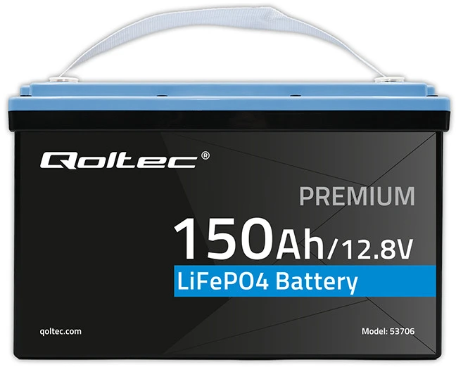Qoltec LiFePO4 ličio geležies fosfato akumuliatorius | 12,8 V | 150 Ah | 1920 Wh | BMS