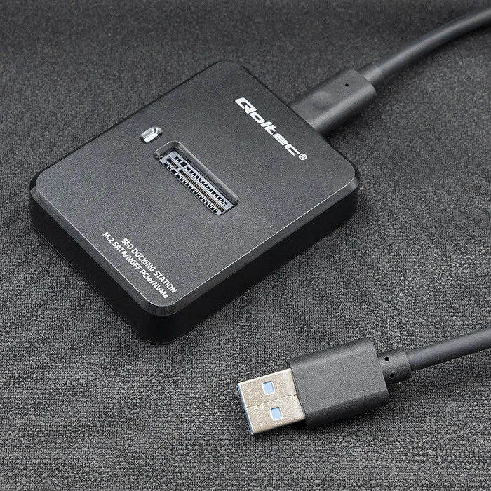 QOLTEC 50313 prijungimo stotelė SSD M.2 SATA PCIe NGFF NVMe USB 3.1
