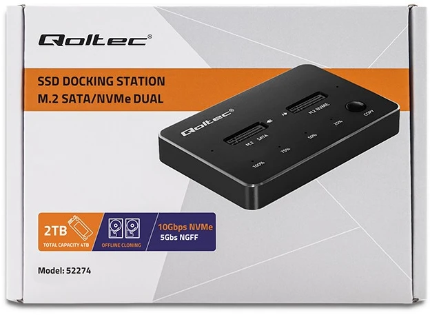 Išorinio kietojo disko dėklas Qoltec 52274