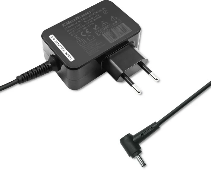 QOLTEC 52391 Maitinimo adapteris, skirtas ultrabook Asus 45W 19V 2.37A 4.0x1.35