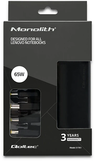 QOLTEC 51761 Maitinimo adapteris Qoltec skirtas Lenovo 65W 4 kištukams
