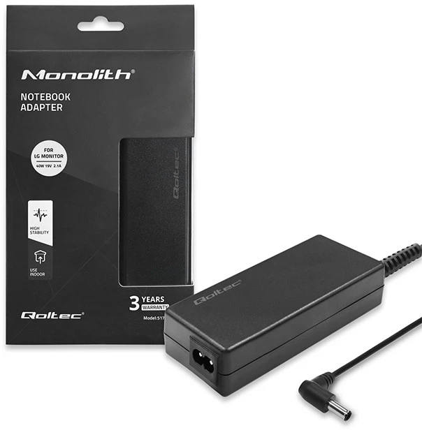 QOLTEC 51775 AC adapter for monitorius LG 40W 19V 2.1A 6.5 4.4