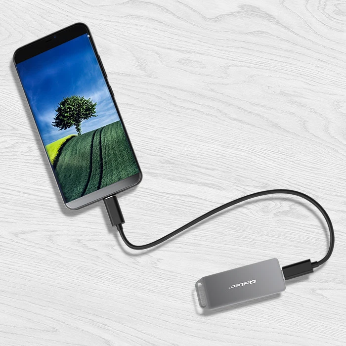 Qoltec Mini aliuminio dėklas M.2 SSD NVMe PCIe USB 3.1 10Gb/s 2TB sidabro