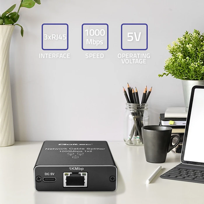 Šakotuvas Qoltec 52249 skirstytuvas mini SWITCH 1x2