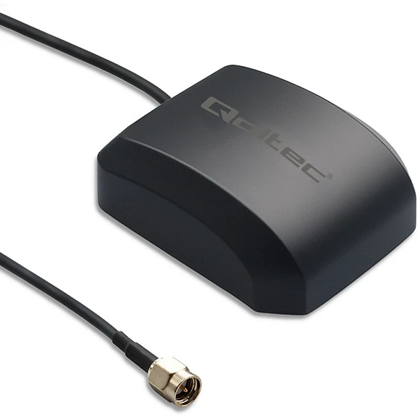 Qoltec mobiliojo GPS GLONASS antena su magnetine baze 28dBi SMA