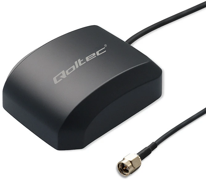 Qoltec mobiliojo GPS GLONASS antena su magnetine baze 28dBi SMA