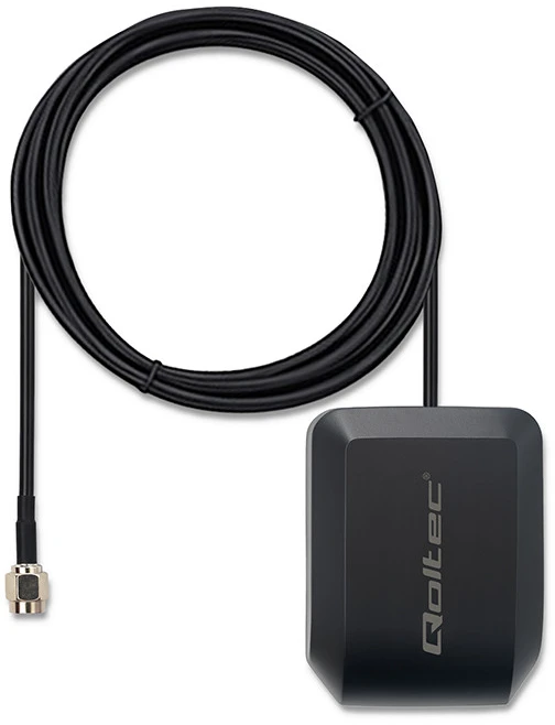 Qoltec mobiliojo GPS GLONASS antena su magnetine baze 28dBi SMA