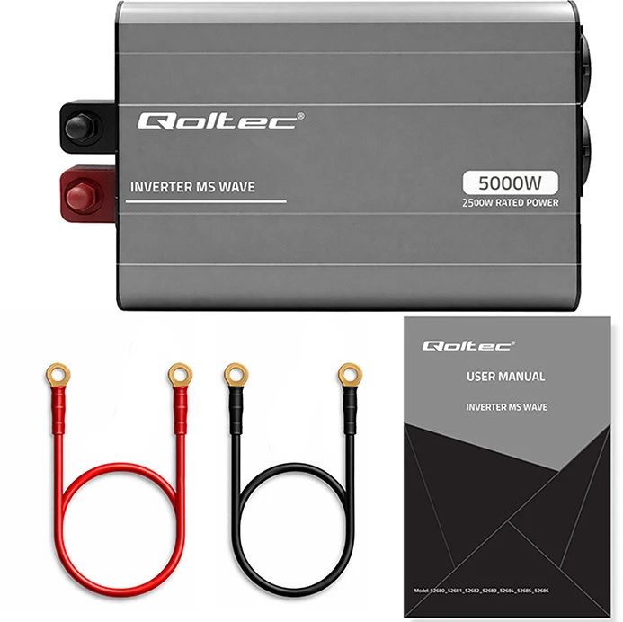 Qoltec MS Wave | 12 V - 230 V | 2500/5000 W | USB