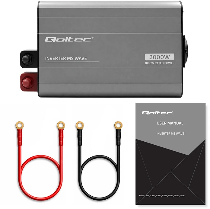 Qoltec MS Wave | 12 V - 230 V | 1000/2000 W | USB