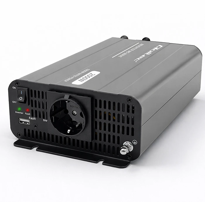 Qoltec MS Wave | 12 V - 230 V | 1000/2000 W | USB