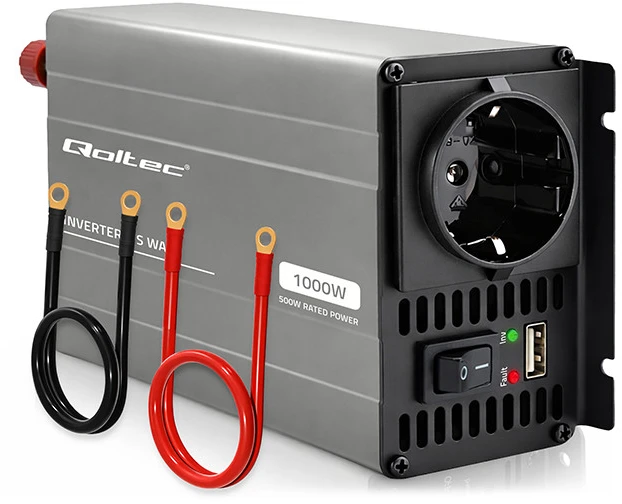 Qoltec MS Wave | 12 V - 230 V | 500/1000 W | USB