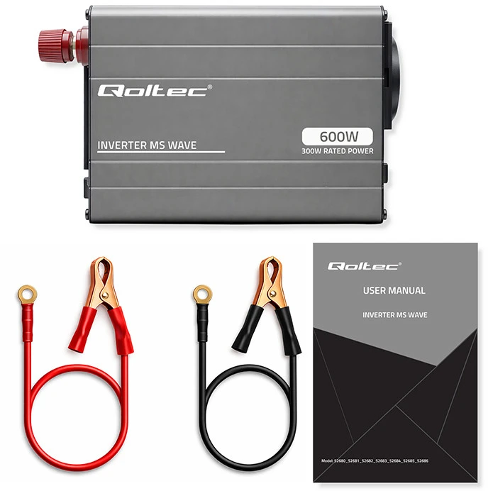 Qoltec MS Wave | 12 V - 230 V | 300/600 W | USB