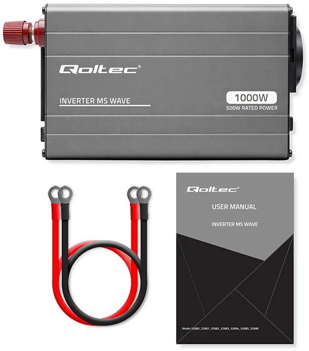 Qoltec MS Wave | 12 V - 230 V | 500/1000 W | USB
