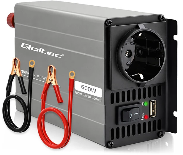 Qoltec MS Wave | 12 V - 230 V | 300/600 W | USB