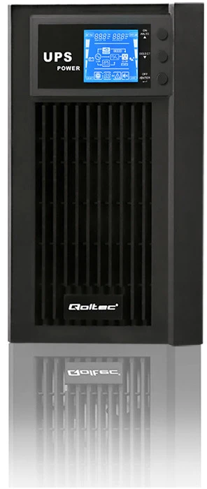 Qoltec Nepertraukiamo maitinimo šaltinis On-line 3KVA 2.4kW LCD USB