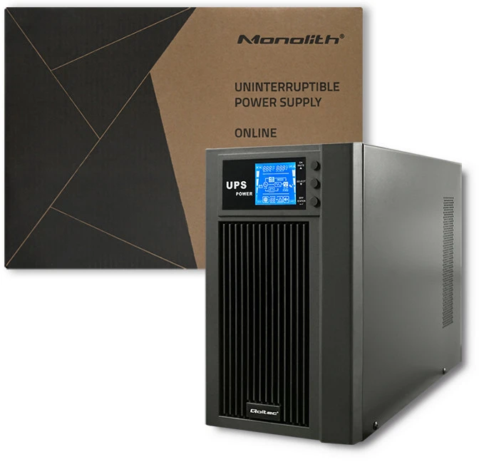 Qoltec Nepertraukiamo maitinimo šaltinis On-line 3KVA 2.4kW LCD USB
