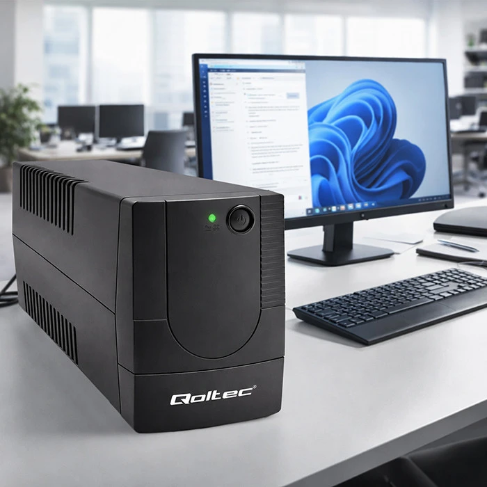 QOLTEC 53772 nepertraukiamo maitinimo linijos interaktyvus monolitas 650VA 360W