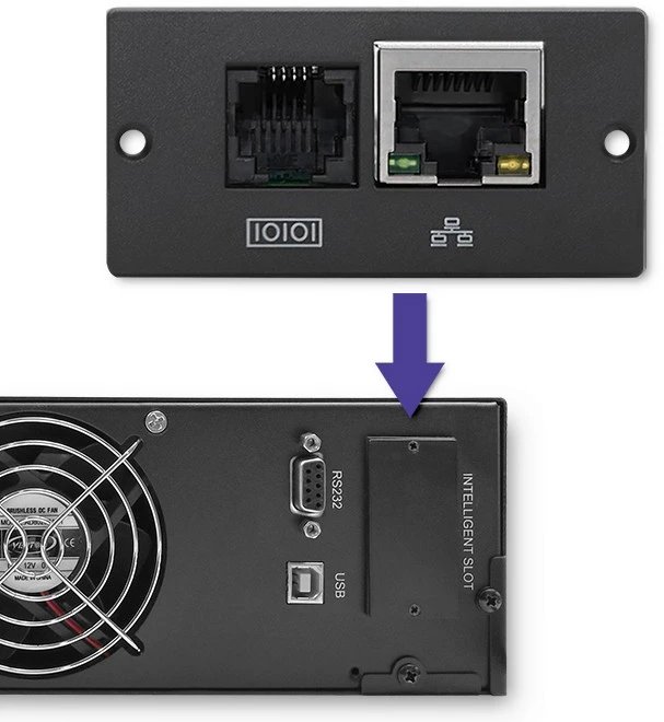 QOLTEC 53945 Nepertraukiamo maitinimo šaltinis UPS RACK 1KVA 800W LCD