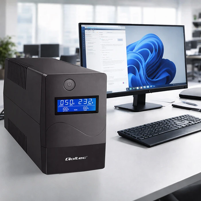 QOLTEC 53978 UPS Monolith 650VA 360W LCD USB RJ45