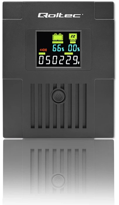 QOLTEC 53771 nepertraukiamo maitinimo linijos interaktyvus monolitas 2000VA 1200W LCD USB