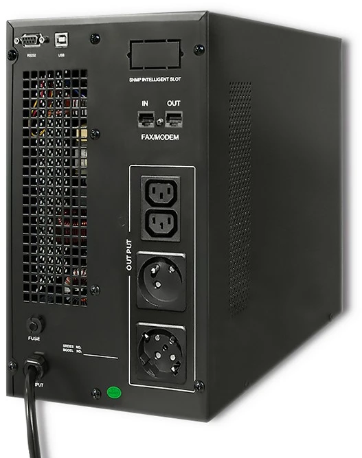 Qoltec Nepertraukiamo maitinimo šaltinis On-line 3KVA 2.4kW LCD USB