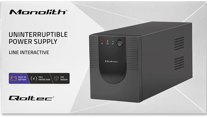 QOLTEC 53775 nepertraukiamo maitinimo linijos interaktyvus monolitas 1200VA 720W