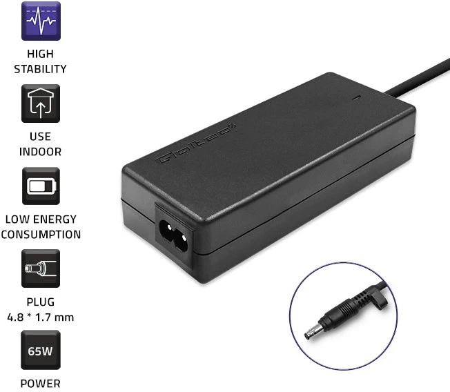 QOLTEC 50072 Nešiojamas kompiuteris kintamosios srovės adapteris HP Compaq 65W 18.5V 3.5A (4.2+4.8) 1.7