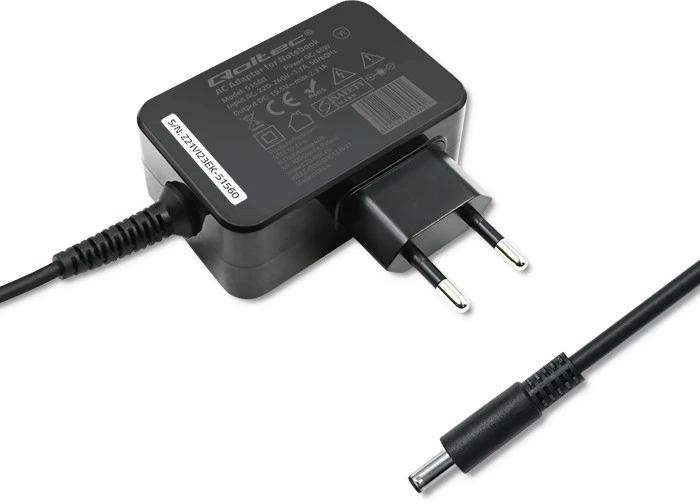 QOLTEC 51560 Nešiojamas kompiuteris AC power adapter Dell 45W 19.5V 2.31A 4.5 3.0+pin