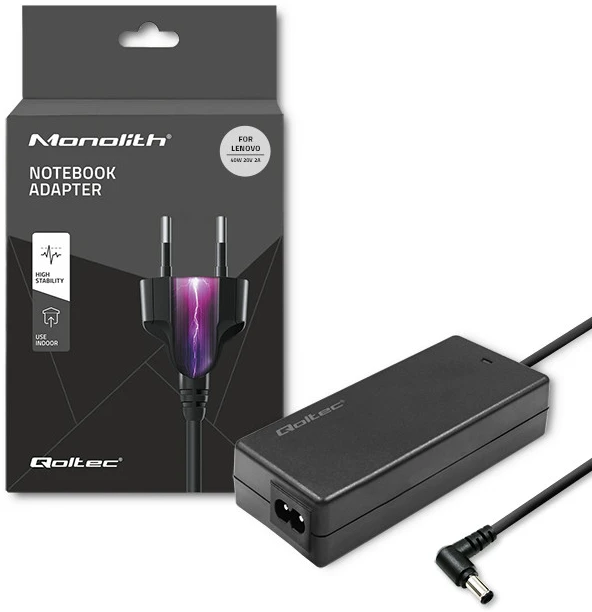 QOLTEC 50056 Nešiojamas kompiuteris AC power adapter Lenovo 40W 20V 2A 5.5 2.5