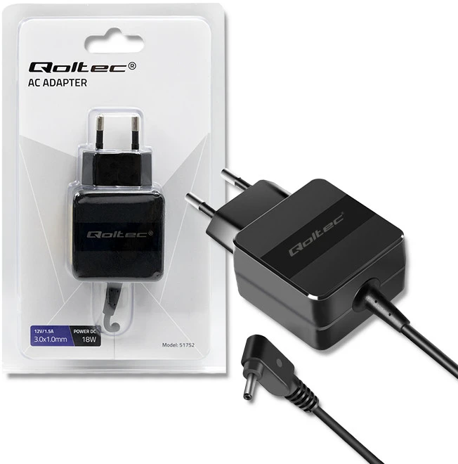 QOLTEC 51752 kintamosios srovės adapteris prieš Acer 12V 1.5A 18W 3.0x1.0