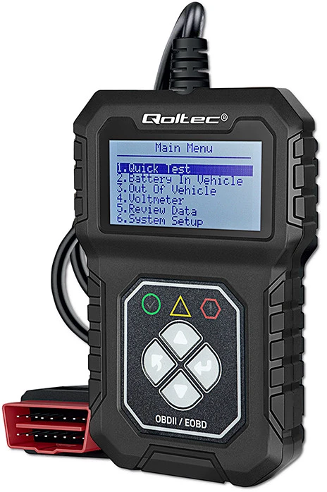 „Qoltec Skaitmeninis“ diagnostikos testeris „ProLine“ sąsaja | OBDII EOBD | Poliravimo MENIU | 8V–25V | Dviguba sistema