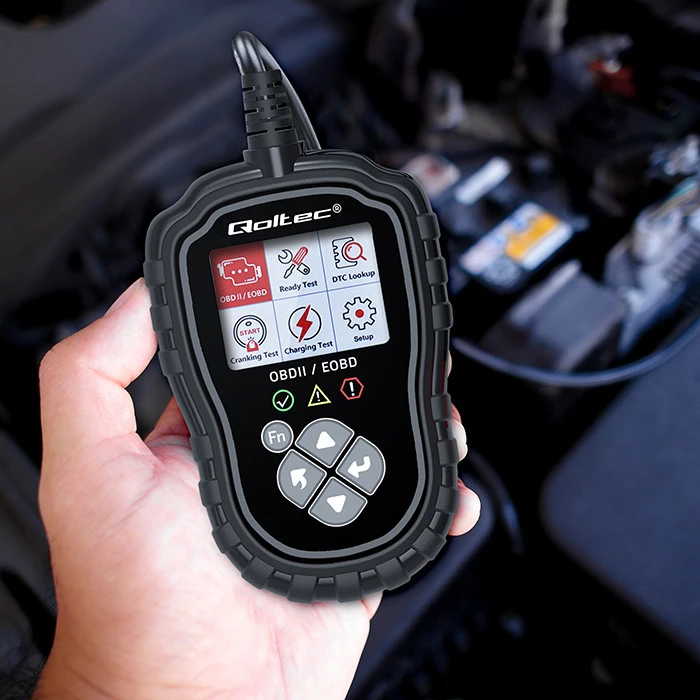 „Qoltec Skaitmeninis ProLine“ diagnostikos testeris | OBD2 EOBD | Poliravimo MENIU | 8V-25V | Dviguba sistema