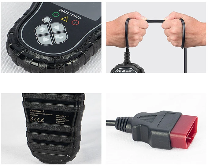 „Qoltec Skaitmeninis ProLine“ diagnostikos testeris | OBD2 EOBD | Poliravimo MENIU | 8V-25V | Dviguba sistema