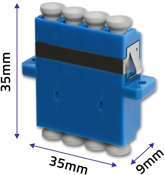 Qoltec Optinio pluošto adapteris LC/UPC Quad Singlemode