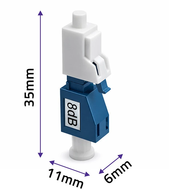 Qoltec optinio pluošto slopintuvas LC/UPC(F)-LC/UPC(M) 8dB