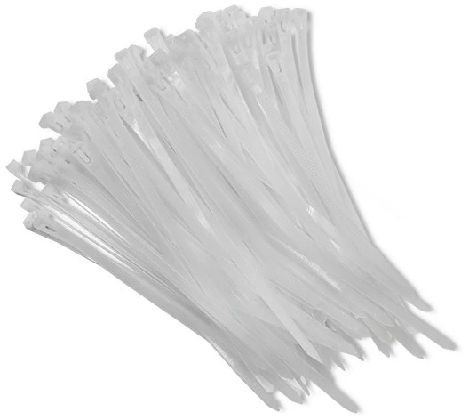 QOLTEC 52240 Daugkartinio naudojimo savaime užsifiksuojantis kabelio raištis 4,8x200mm nailono UV Baltas
