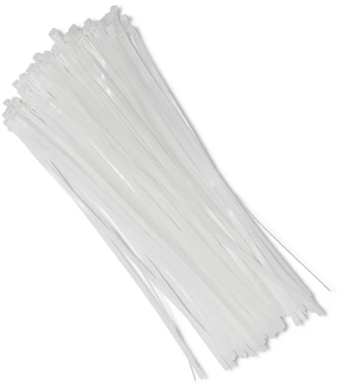 QOLTEC 52238 Daugkartinio naudojimo savaime užsifiksuojantis kabelio raištis 7,2x450 mm nailono UV Baltas