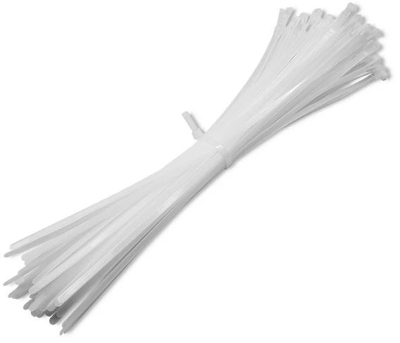 QOLTEC 52236 Daugkartinio naudojimo savaime užsifiksuojantis kabelio raištis 7,2x400mm nailono UV Baltas