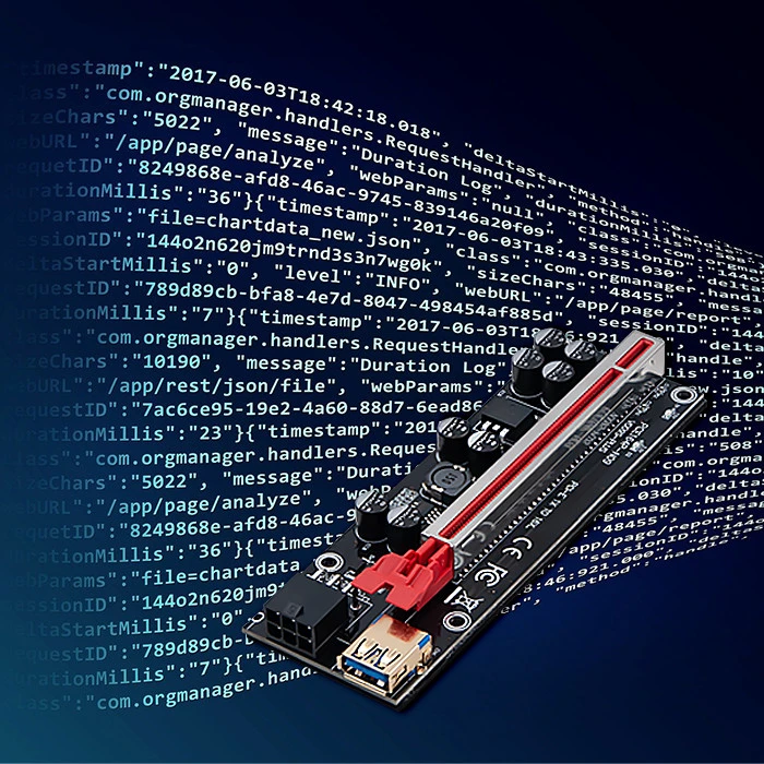 QOLTEC 55508 Riser PCI-E 1x - 16x USB 3.0 ver. 009S Plus SATA / PCI-E 6 pin