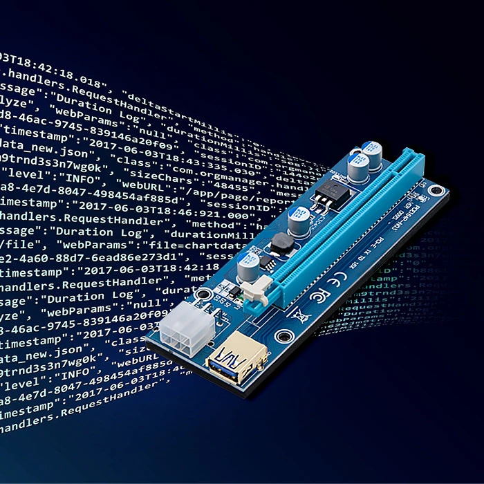 QOLTEC 55507 Riser PCI-E 1x - 16x USB 3.0 ver. 009S SATA / PCI-E 6 kontaktai