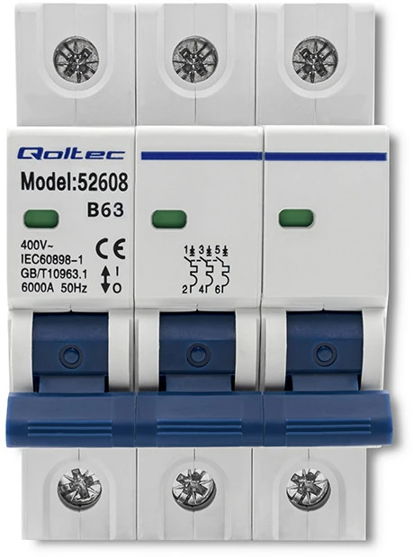 Qoltec Perkrovos grandinės saugiklis B63 63A 3P