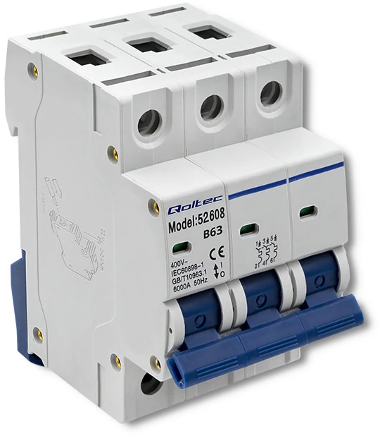 Qoltec Perkrovos grandinės saugiklis B63 63A 3P