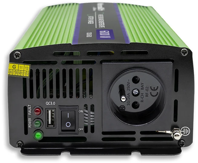 QOLTEC 51940 grynos sinusinės bangos keitiklis monolitinis akumuliatoriaus įkroviklis UPS 600W 300W nuo 12V iki 230V