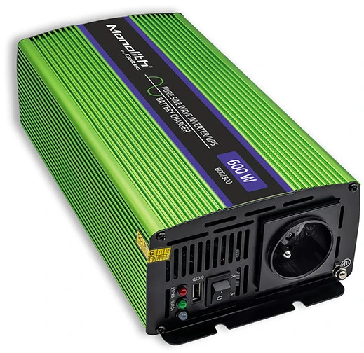 QOLTEC 51940 grynos sinusinės bangos keitiklis monolitinis akumuliatoriaus įkroviklis UPS 600W 300W nuo 12V iki 230V