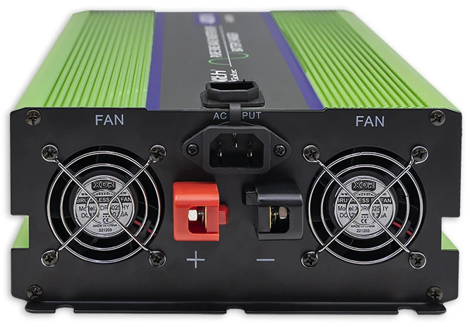 QOLTEC 51945 grynos sinusinės bangos keitiklis, monolitas / akumuliatoriaus įkroviklis / UPS / 6000 W / 3000 W / 12 V iki 230 V / LCD