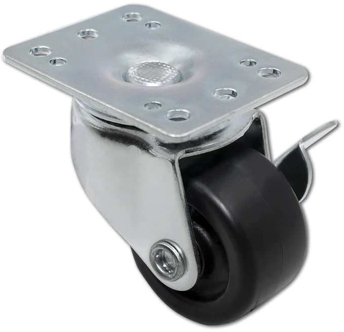 QOLTEC 54507 Ratukai su stabdžiu stelažams 19colių / 4vnt