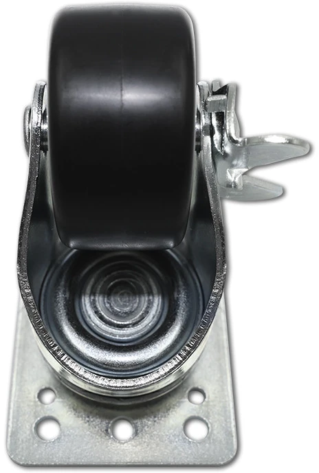 QOLTEC 54507 Ratukai su stabdžiu stelažams 19colių / 4vnt