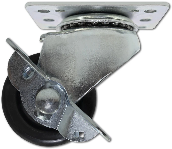 QOLTEC 54507 Ratukai su stabdžiu stelažams 19colių / 4vnt