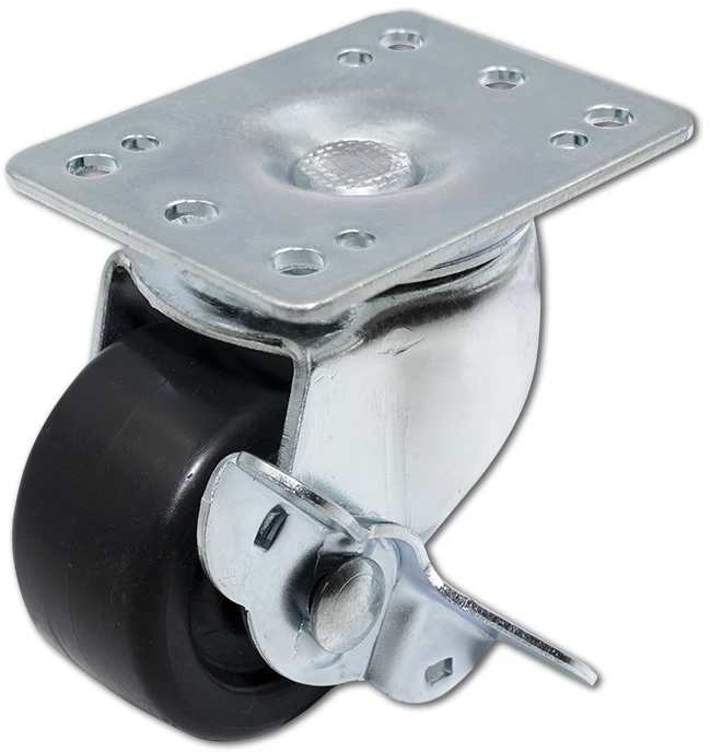 QOLTEC 54507 Ratukai su stabdžiu stelažams 19colių / 4vnt