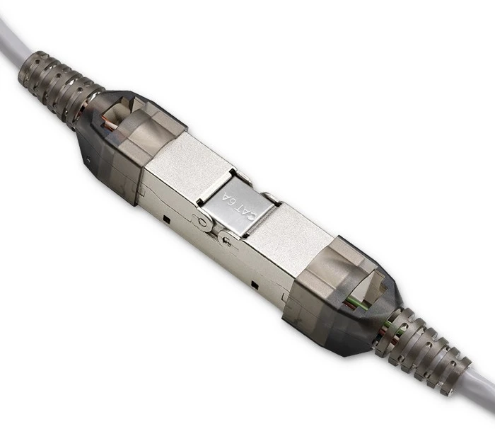 Tinklo laidas Kištukas rj45 be įrankių stp cat6a lizdas kaištis t568b t568a Qoltec